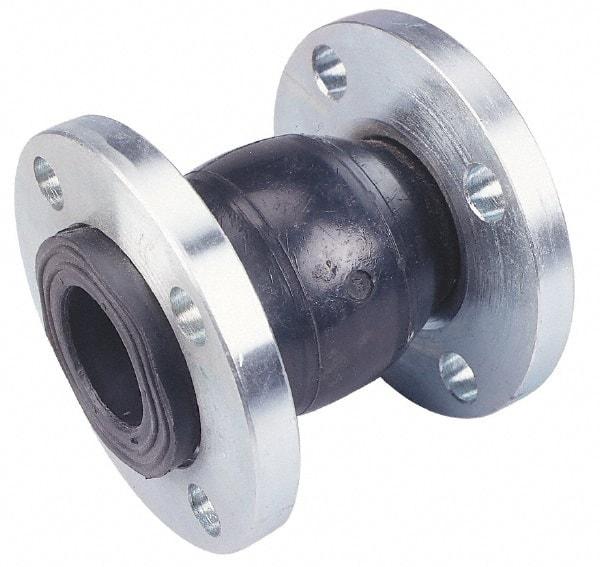 Unisource Mfg. - 2-1/2" Pipe, Neoprene Single Arch Pipe Expansion Joint - 6" Long, 3/8" Extension, 1/2" Compression, 225 Max psi, Flanged - All Tool & Supply