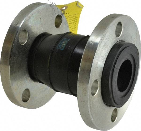 Unisource Mfg. - 2" Pipe, Neoprene Single Arch Pipe Expansion Joint - 6" Long, 3/8" Extension, 1/2" Compression, 225 Max psi, Flanged - All Tool & Supply