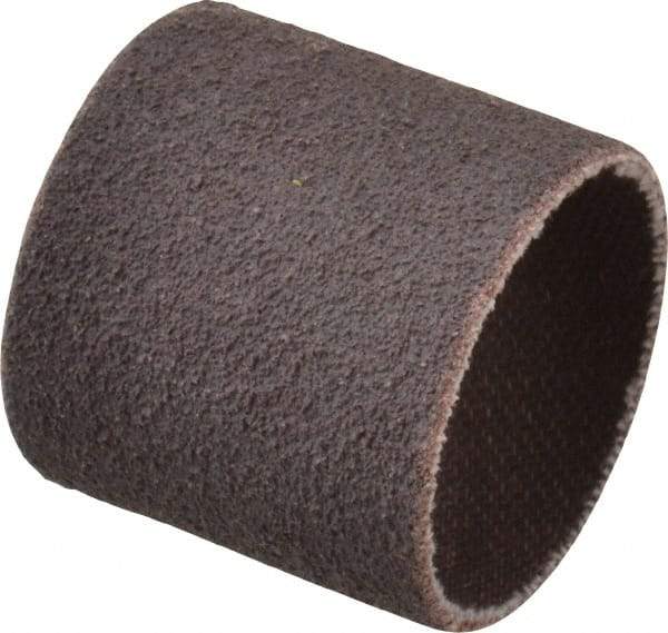 Made in USA - 80 Grit Aluminum Oxide Coated Spiral Band - 1" Diam x 1" Wide, Medium Grade - All Tool & Supply