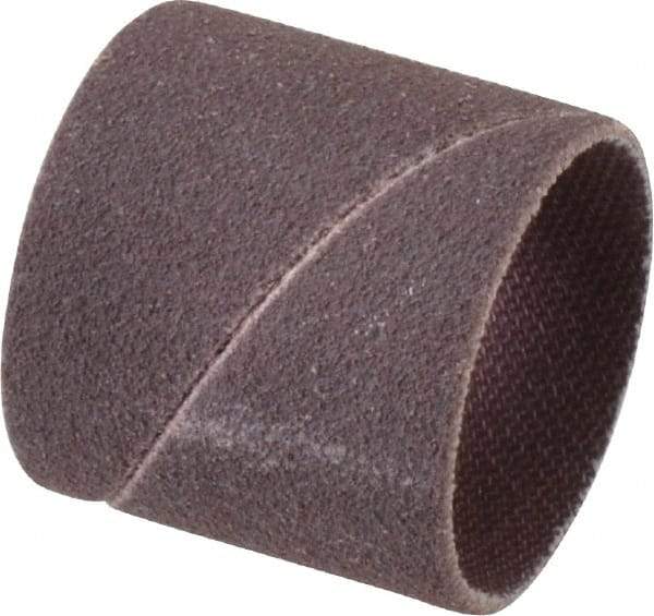 Made in USA - 120 Grit Aluminum Oxide Coated Spiral Band - 1" Diam x 1" Wide, Fine Grade - All Tool & Supply