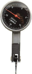 Value Collection - 0.03 Inch Range, 0.0005 Inch Dial Graduation, Horizontal Dial Test Indicator - 1.26 Inch Black Dial, 0-15-0 Dial Reading - All Tool & Supply