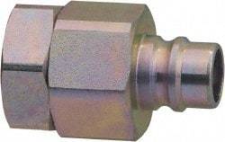 Parker - 1-1/4 Thread Steel Hydraulic Hose Valved Coupler - 1,750 psi, 120 GPM - All Tool & Supply