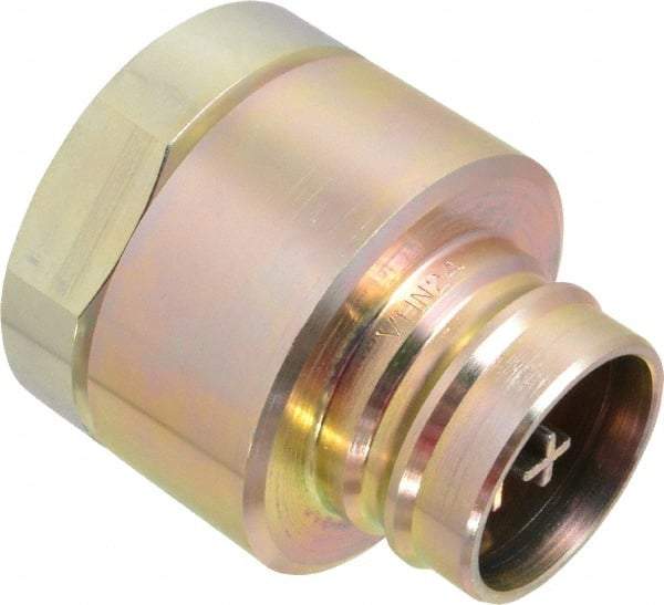 Parker - 1-1/2 Thread Steel Hydraulic Hose Valved Coupler - 1,500 psi, 175 GPM - All Tool & Supply