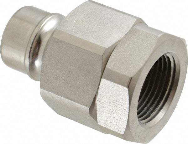 Parker - 3/4 Thread Stainless Steel Hydraulic Hose Valved Coupler - 2,000 psi, 52 GPM - All Tool & Supply