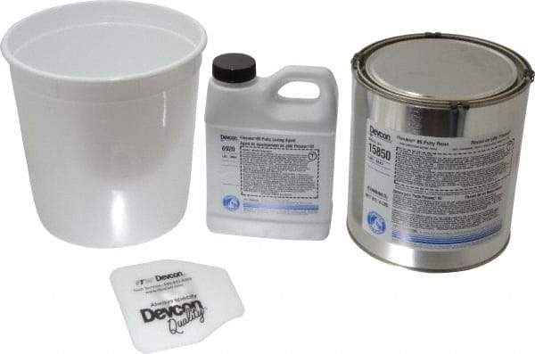 Devcon - 4 Lb Kit Black Urethane Putty - 120°F (Wet), 180°F (Dry) Max Operating Temp, 15 min Tack Free Dry Time - All Tool & Supply