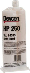 Devcon - 50 mL Cartridge Two Part Epoxy - 65 min Working Time, 3,200 psi Shear Strength, Series HP250 - All Tool & Supply