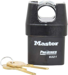 Master Lock - 3/4" Shackle Clearance, Keyed Alike Padlock - 5/16" Shackle Width, 5/16" Shackle Diam, Laminated Steel - All Tool & Supply