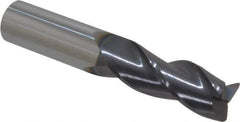 Accupro - 5/8", 3 Flute, Single End, Solid Carbide, 0.03" Corner Radius End Mill - 3-1/2" OAL, 35° Helix, Right Hand Flute, 1-5/8" LOC, Right Hand Cut - All Tool & Supply