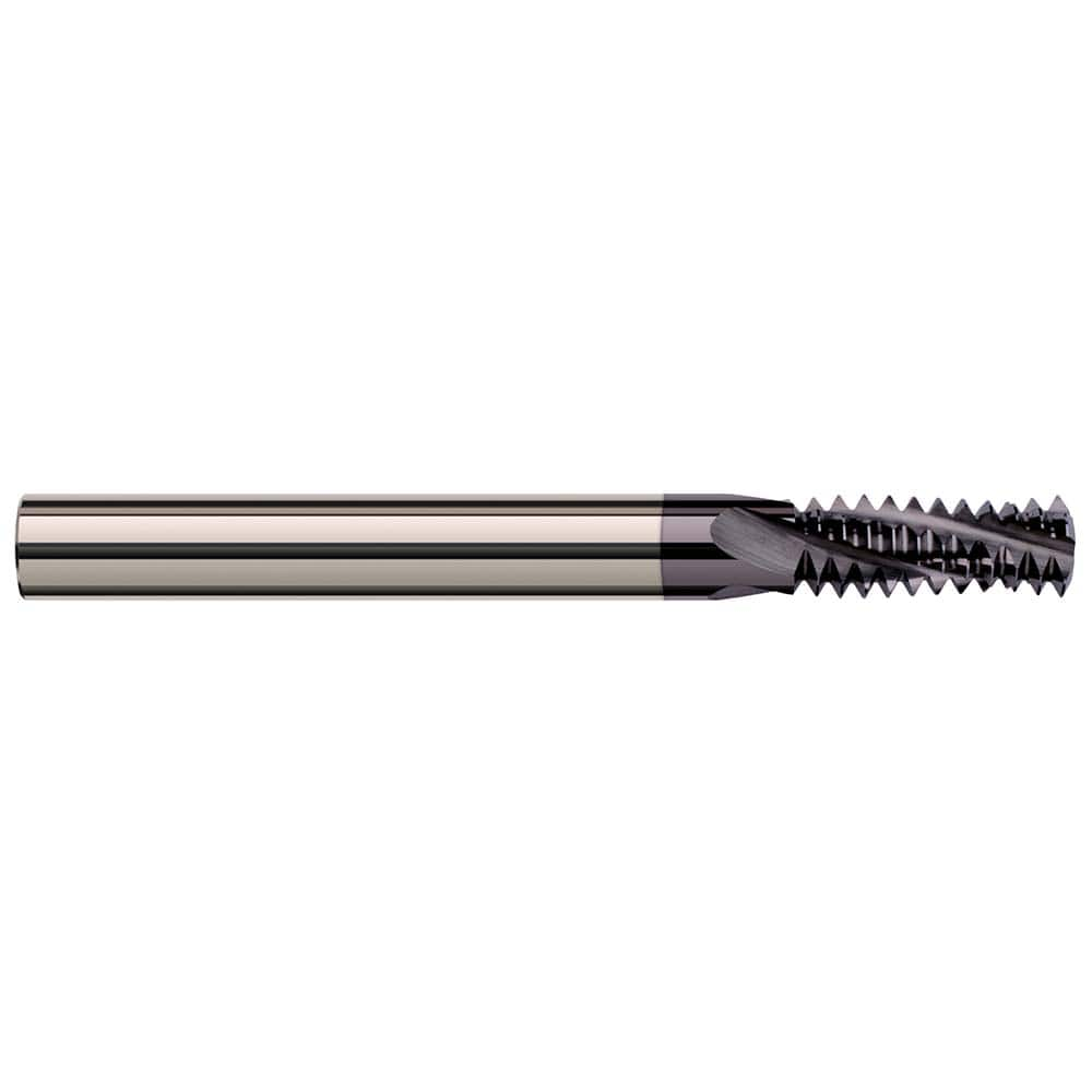 Harvey Tool - 1/2-20 Internal/External 20 TPI 3/8" Shank 6-Flute Solid Carbide Helical Flute Thread Mill - Exact Industrial Supply