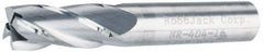 RobbJack - 5/8", 1-1/4" LOC, 5/8" Shank Diam, 3-1/2" OAL, 4 Flute, Solid Carbide Square End Mill - Single End, Uncoated, Spiral Flute, 30° Helix, Centercutting, Right Hand Cut, Right Hand Flute, Series NR-404 - All Tool & Supply