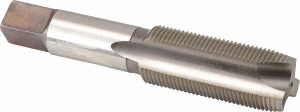 Made in USA - 1-14 UNS, 3 Flute, Bright Finish, High Speed Steel Spiral Point Tap - Plug Chamfer, Right Hand Thread, 5-1/8" OAL, 2-1/2" Thread Length - Exact Industrial Supply