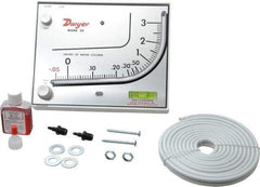 Dwyer - 10 Max psi, 3% Accuracy, Plastic Manometer - 10 Maximum PSI, 3 Inch Water Column, 140°F Max - All Tool & Supply