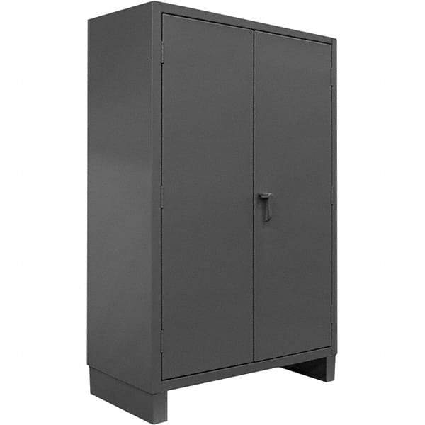 Durham - 4 Shelf Locking Storage Cabinet - Steel, 48" Wide x 24" Deep x 78" High, Gray - All Tool & Supply