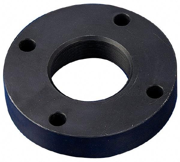 Keystone Threaded Products - 1.967-18 Int Thread, 1-1/4 - 1-1/2" Bar Diam, 4-1/4" Flange OD x 0.83" Thickness Precision Acme Mounting Flange - 4 Mounting Holes, Black Oxide Finish, Carbon Steel - All Tool & Supply