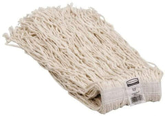 Rubbermaid - 1" White Head Band, Large Rayon Cut End Mop Head - 4 Ply, Side Loading Connection, Use for Finishing - All Tool & Supply