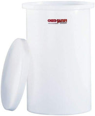 Made in USA - 5 Gallon Cylindrical Polyethylene Open Top Tank - 14" High x 11" Diam - All Tool & Supply