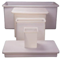 Made in USA - 45 Gallon Rectangular Plastic Tank - 12" High x 24" Diam - All Tool & Supply