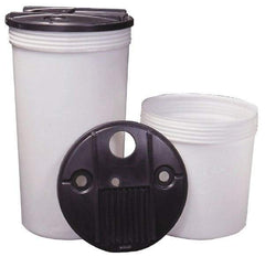 Made in USA - 55 Gallon Tapered Cylinder Plastic Tank - 40" High x 22" Diam - All Tool & Supply