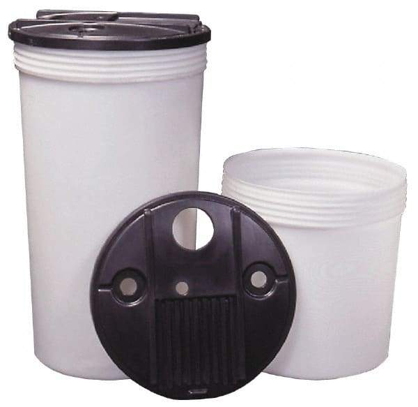 Made in USA - 30 Gallon Tapered Cylinder Plastic Tank - 23" High x 22" Diam - All Tool & Supply