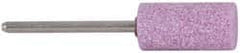 Grier Abrasives - 1/2 x 1" Head Diam x Thickness, W187, Cylinder, Aluminum Oxide Mounted Point - All Tool & Supply