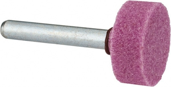 Grier Abrasives - 1 x 3/8" Head Diam x Thickness, W217, Cylinder, Aluminum Oxide Mounted Point - All Tool & Supply