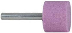 Grier Abrasives - 1 x 3/4" Head Diam x Thickness, W219, Cylinder, Aluminum Oxide Mounted Point - All Tool & Supply