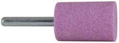 Grier Abrasives - 1 x 1-1/2" Head Diam x Thickness, W221, Cylinder, Aluminum Oxide Mounted Point - All Tool & Supply