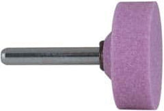 Grier Abrasives - 1-1/2 x 1/2" Head Diam x Thickness, W236, Cylinder, Aluminum Oxide Mounted Point - All Tool & Supply