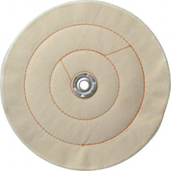 Dico - 10" Diam x 1/2" Thick Unmounted Buffing Wheel - Cushion Sewn, 1" Arbor Hole, Medium Density - All Tool & Supply