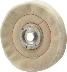 Dico - 4" Diam x 3/4" Thick Unmounted Buffing Wheel - Cushion Sewn, 1/2" Arbor Hole, Medium Density - All Tool & Supply