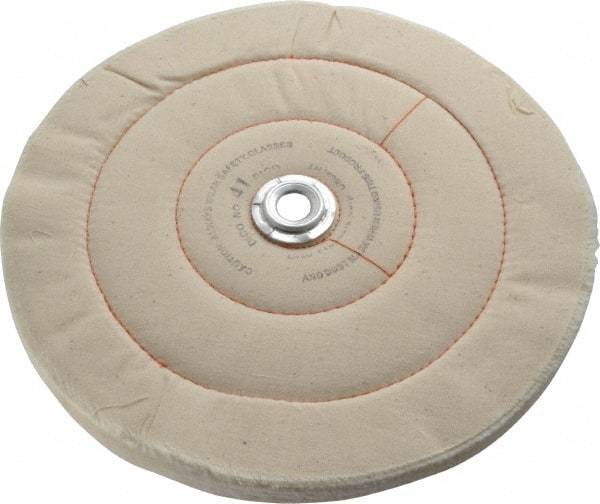 Dico - 10" Diam x 3/4" Thick Unmounted Buffing Wheel - Cushion Sewn, 1/2" Arbor Hole, Medium Density - All Tool & Supply