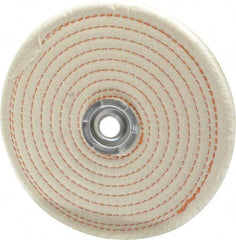 Dico - 6" Diam x 1/2" Thick Unmounted Buffing Wheel - Spiral Sewn, 1/2" Arbor Hole, Coarse Grade - All Tool & Supply