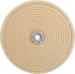 Dico - 8" Diam x 1/2" Thick Unmounted Buffing Wheel - Spiral Sewn, 1/2" Arbor Hole, Coarse Grade - All Tool & Supply