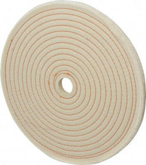 Dico - 10" Diam x 1/2" Thick Unmounted Buffing Wheel - Spiral Sewn, 1/2" Arbor Hole, Coarse Grade - All Tool & Supply