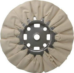 Divine Brothers - 8" Diam x 1/2" Thick Unmounted Buffing Wheel - Ventilated Bias Cut, 5/8" Arbor Hole - All Tool & Supply