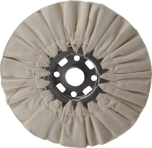 Divine Brothers - 10" Diam x 1/2" Thick Unmounted Buffing Wheel - Ventilated Bias Cut, 1-1/4" Arbor Hole - All Tool & Supply