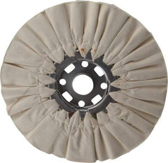 Divine Brothers - 10" Diam x 1/2" Thick Unmounted Buffing Wheel - Ventilated Bias Cut, 1-1/4" Arbor Hole - All Tool & Supply