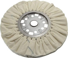 Divine Brothers - 12" Diam x 1/2" Thick Unmounted Buffing Wheel - Ventilated Bias Cut, 1-1/4" Arbor Hole - All Tool & Supply