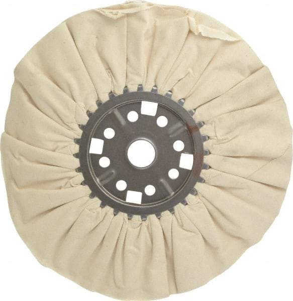 Divine Brothers - 14" Diam x 1/2" Thick Unmounted Buffing Wheel - Ventilated Bias Cut, 1-1/4" Arbor Hole - All Tool & Supply