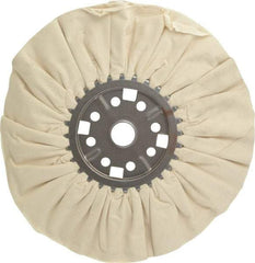 Divine Brothers - 14" Diam x 1/2" Thick Unmounted Buffing Wheel - Ventilated Bias Cut, 1-1/4" Arbor Hole - All Tool & Supply