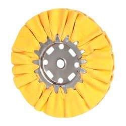 Divine Brothers - 8" Diam x 1/2" Thick Unmounted Buffing Wheel - Ventilated Bias Cut, 1/2" Arbor Hole - All Tool & Supply