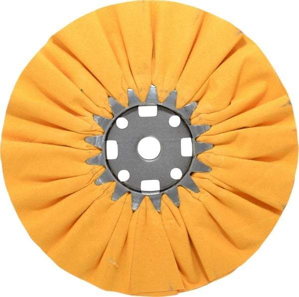 Divine Brothers - 10" Diam x 1/2" Thick Unmounted Buffing Wheel - Ventilated Bias Cut, 3/4" Arbor Hole - All Tool & Supply