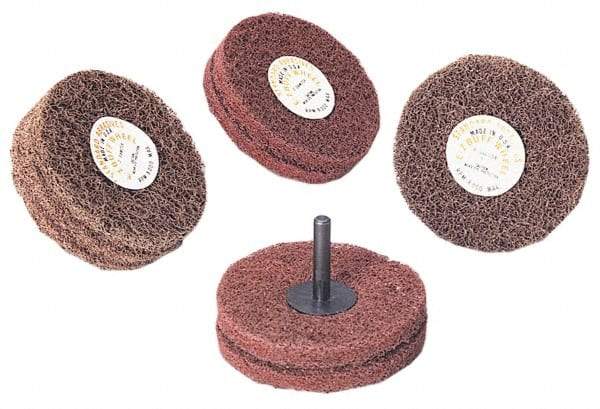 Standard Abrasives - 8" Diam, 2" Face Width, 3" Center Hole, Medium Grade, Aluminum Oxide Deburring Wheel - Convolute, Medium Density 5 Grade, 4,500 RPM - All Tool & Supply