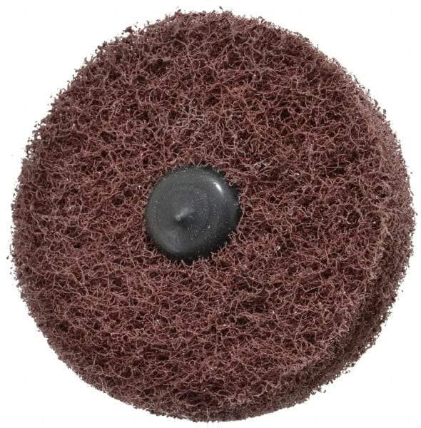 Standard Abrasives - 3" Diam, Medium Mounted Scrubber Buffing Wheel - 2 Ply, Medium Grade, 1/4" Shank Diam, 8,000 RPM - All Tool & Supply