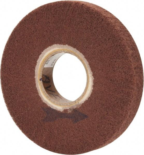 Made in USA - 6" Diam 220 Grit Aluminum Oxide Unmounted Flap Wheel - 2" Hole, 1" Wide, Density 7, Nonwoven, Grade Very Fine, 3,400 Max RPM - All Tool & Supply