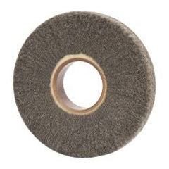 Made in USA - 6" Diam 220 Grit Silicon Carbide Unmounted Flap Wheel - 2" Hole, 1" Wide, Density 7, Nonwoven, Grade Very Fine, 3,400 Max RPM - All Tool & Supply