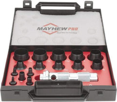 Mayhew - 16 Piece, 1/8 to 1-3/16", Hollow Punch Set - Comes in Plastic Case - All Tool & Supply