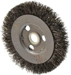 Anderson - 3" OD, 1/2" Arbor Hole, Crimped Steel Wheel Brush - 11/32" Face Width, 13/16" Trim Length, 0.0118" Filament Diam, 6,000 RPM - All Tool & Supply