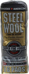 Value Collection - Finest Grit, Grade 0000 Steel Wool Pad - 4" Long x 3" Wide - All Tool & Supply