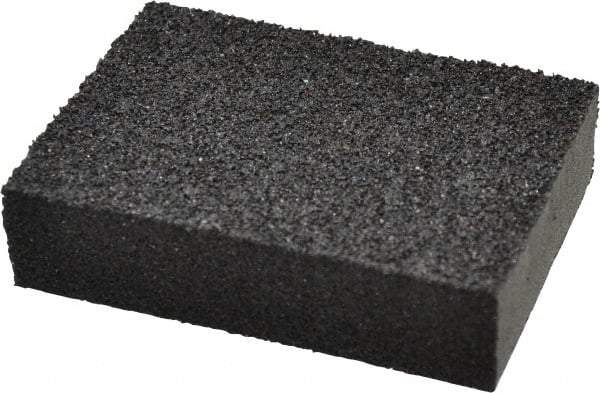 Made in USA - 2-3/4" Wide x 3-3/4" Long, Coarse & Medium Grade Sanding Sponge - 36 & 60 Grit, 1" Thick - All Tool & Supply